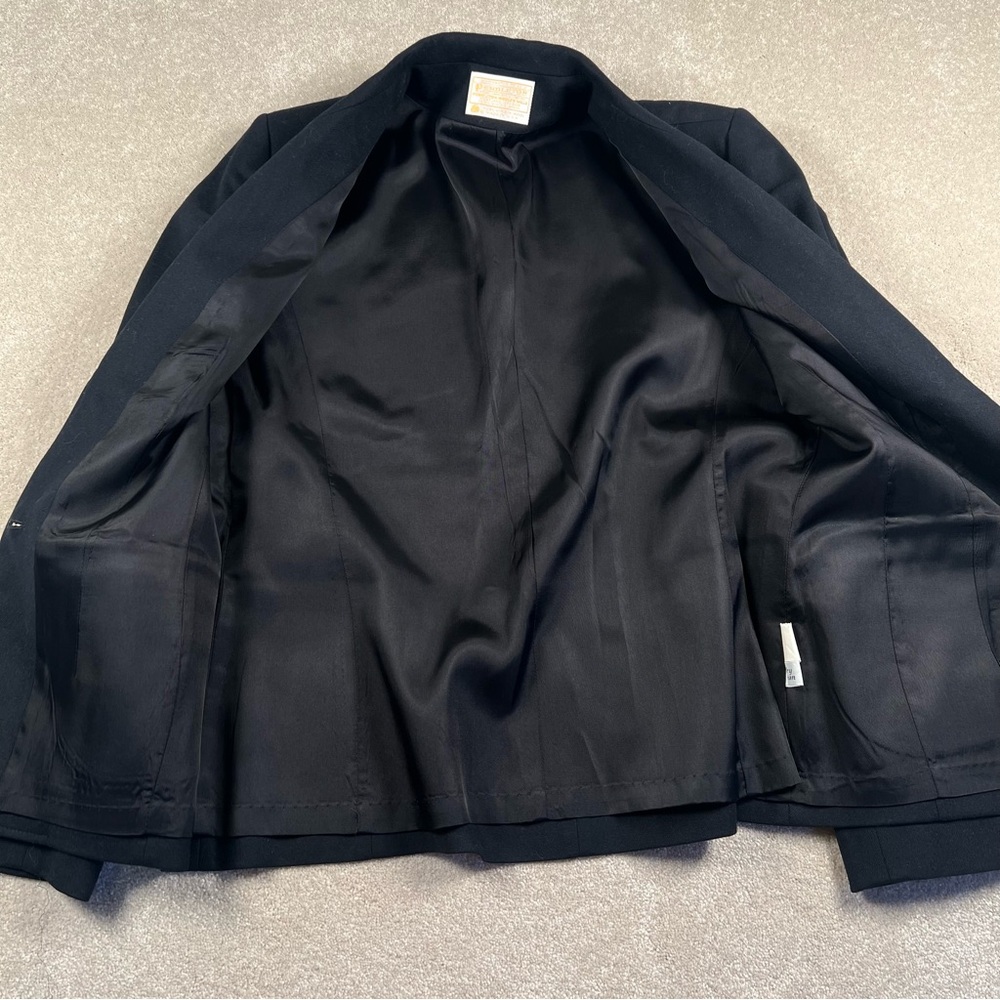Pendleton Vintage Wool Black Blazer Jacket women's 12 - Picture 7 of 11